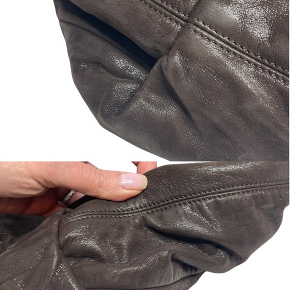 Stretch Spirit Large Cabas Hobo Bag brown lambskin leather - Picture 13 of 16